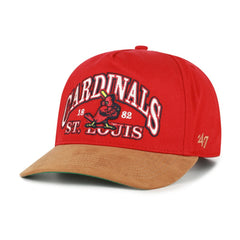St. Louis Cardinals '47 Cooperstown Break Wood Suede Hitch Adjustable Hat - Red/Brown Hats