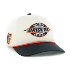 Baltimore Orioles '47 Frame Out Hitch Adjustable Hat - Natural/Black Hats