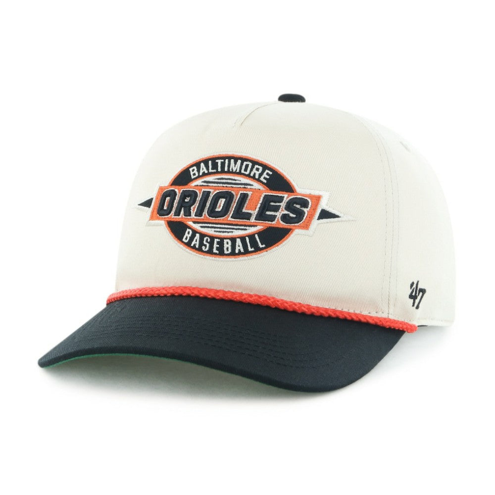 Baltimore Orioles '47 Frame Out Hitch Adjustable Hat - Natural/Black Hats
