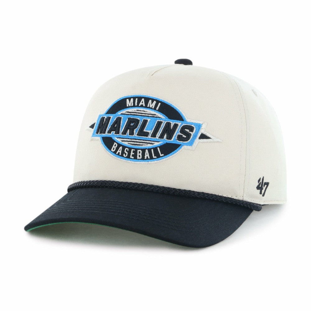 Miami Marlins '47 Frame Out Hitch Adjustable Hat - Natural Hats