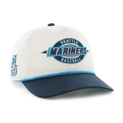 Seattle Mariners '47 Frame Out Hitch Adjustable Hat - Natural/Navy Hats