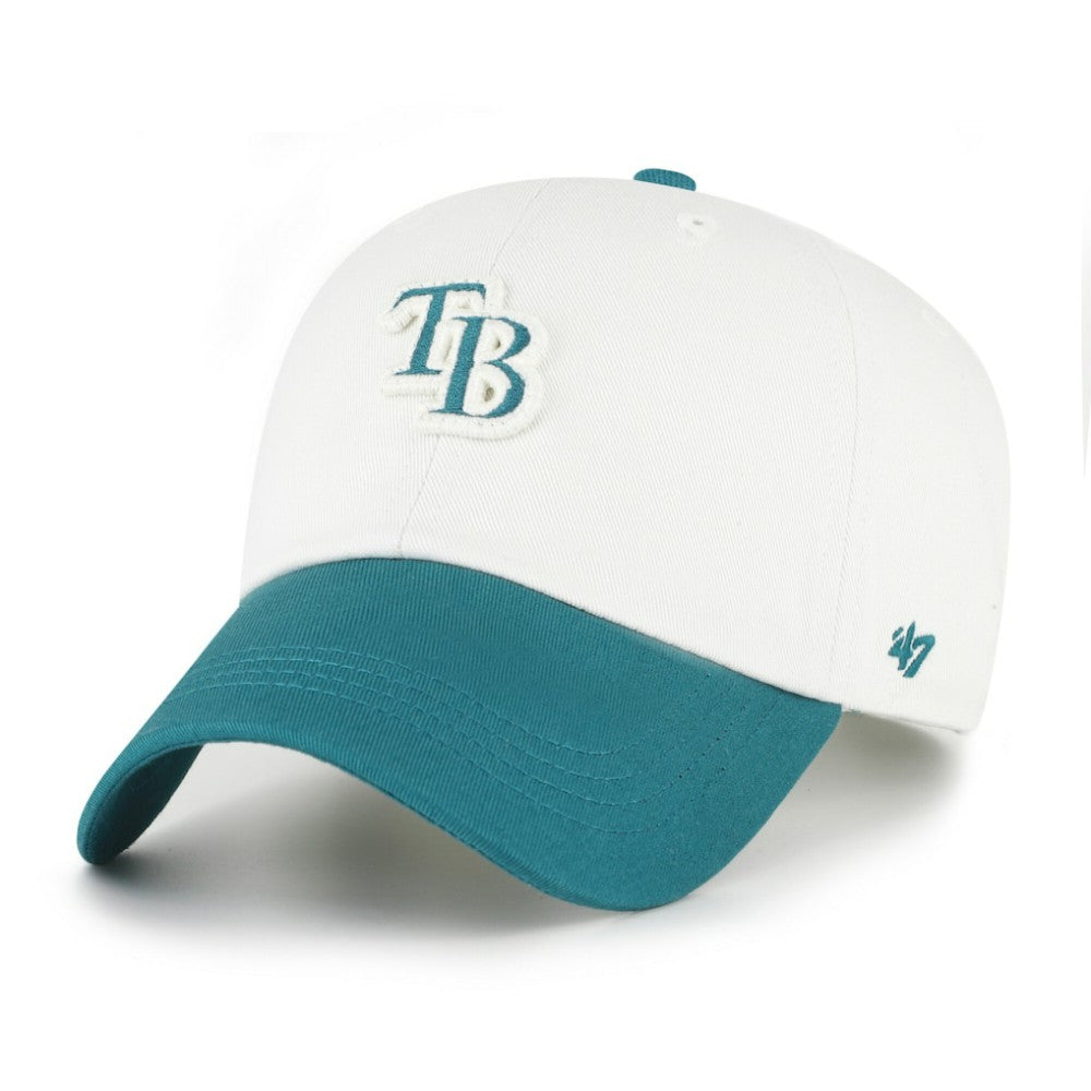 Tampa Bay Rays '47 Contemporary Tonal Clean Up Adjustable Hat - White/Teal Hats