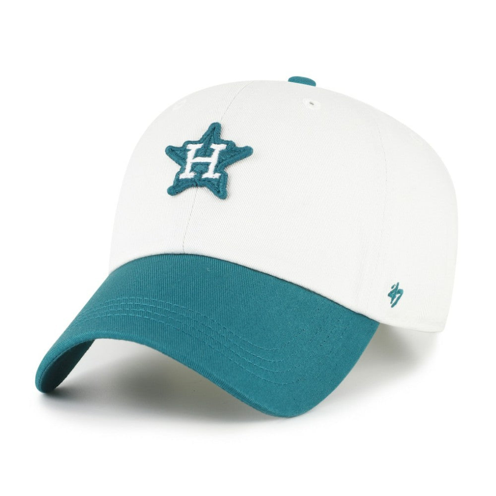 Houston Astros '47 Contemporary Tonal Clean Up Adjustable Hat - White/Teal Hats