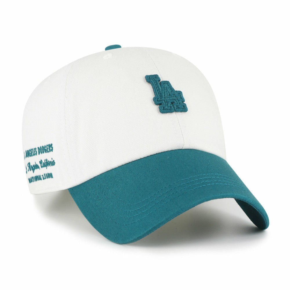 Los Angeles Dodgers '47 Contemporary Tonal Clean Up Adjustable Hat - White/Teal Hats