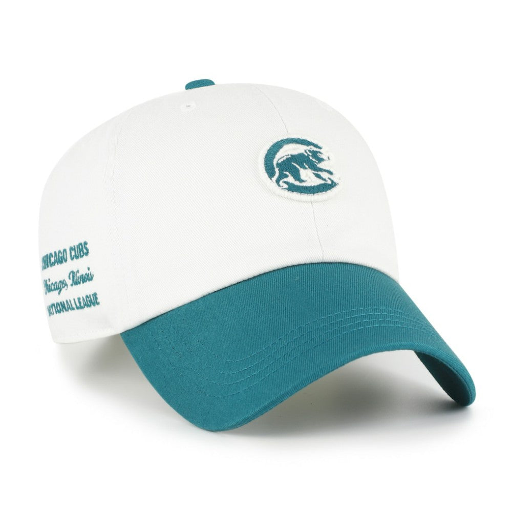 Chicago Cubs '47 Contemporary Tonal Clean Up Adjustable Hat - White/Teal Hats