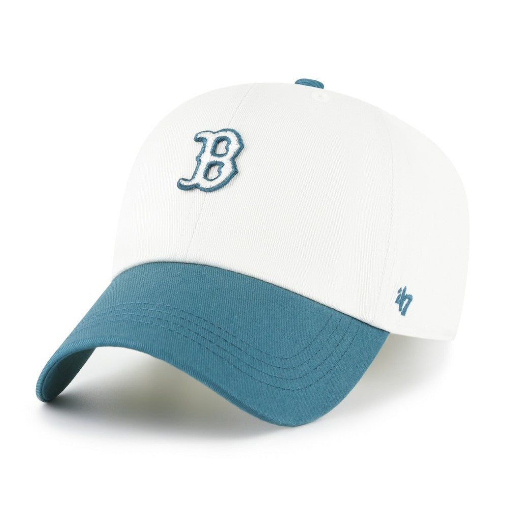 Boston Red Sox '47 Contemporary Tonal Clean Up Adjustable Hat - White/Teal Hats