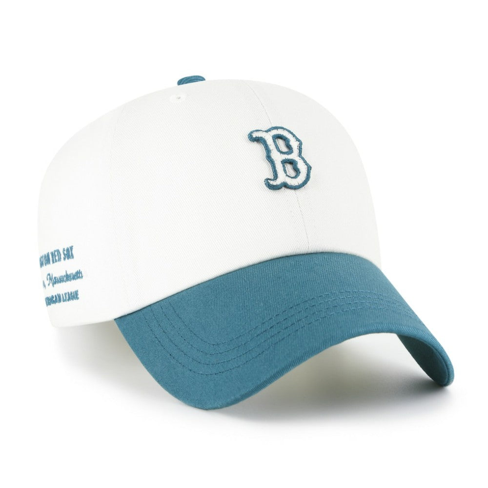 Boston Red Sox '47 Contemporary Tonal Clean Up Adjustable Hat - White/Teal Hats