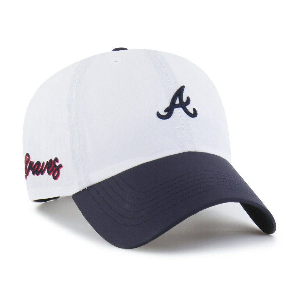 Atlanta Braves '47 Vista Mini Clean Up brrr° Adjustable Hat - White/Navy Hats