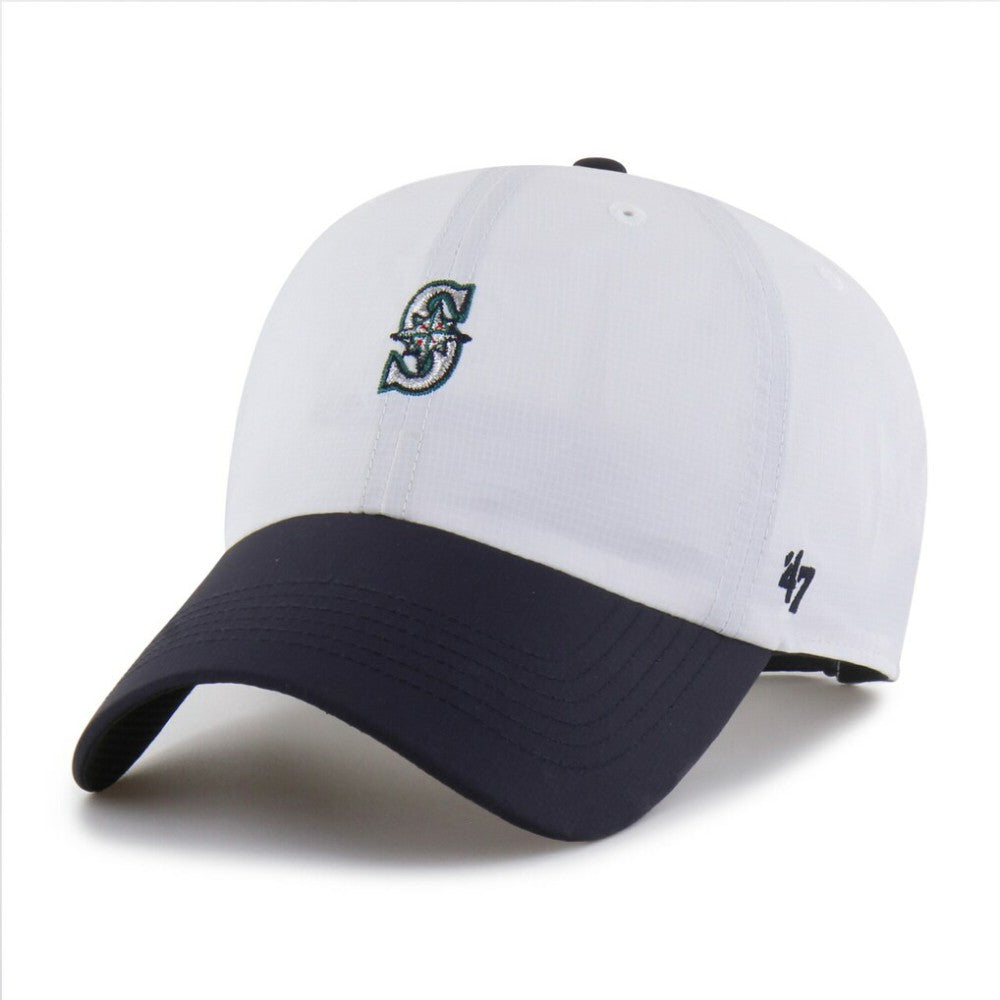 Seattle Mariners '47 Vista Mini Clean Up brrr° Adjustable Hat - White/Navy Hats