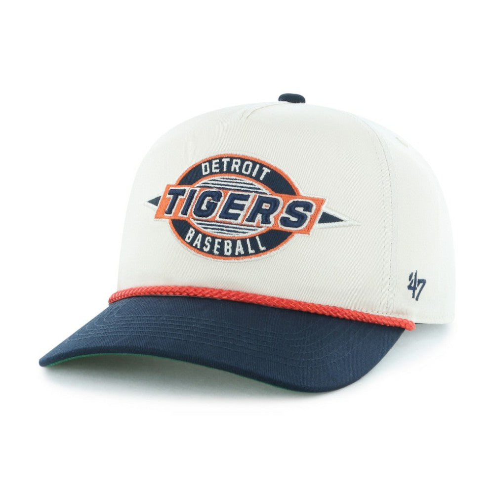 Detroit Tigers '47 Youth Frame Out Hitch Adjustable Hat - Natural/Navy Hats