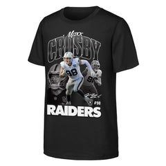 Maxx Crosby Las Vegas Raiders Outerstuff Youth Triple Pic T-Shirt Black