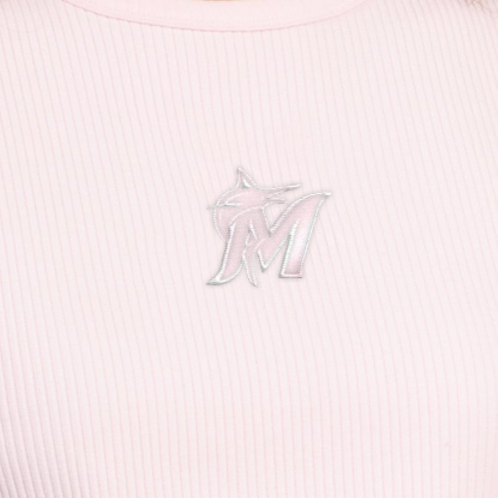 Miami Marlins Starter Women's Pastels Ribbed Tank Top - Light Pink Tanks