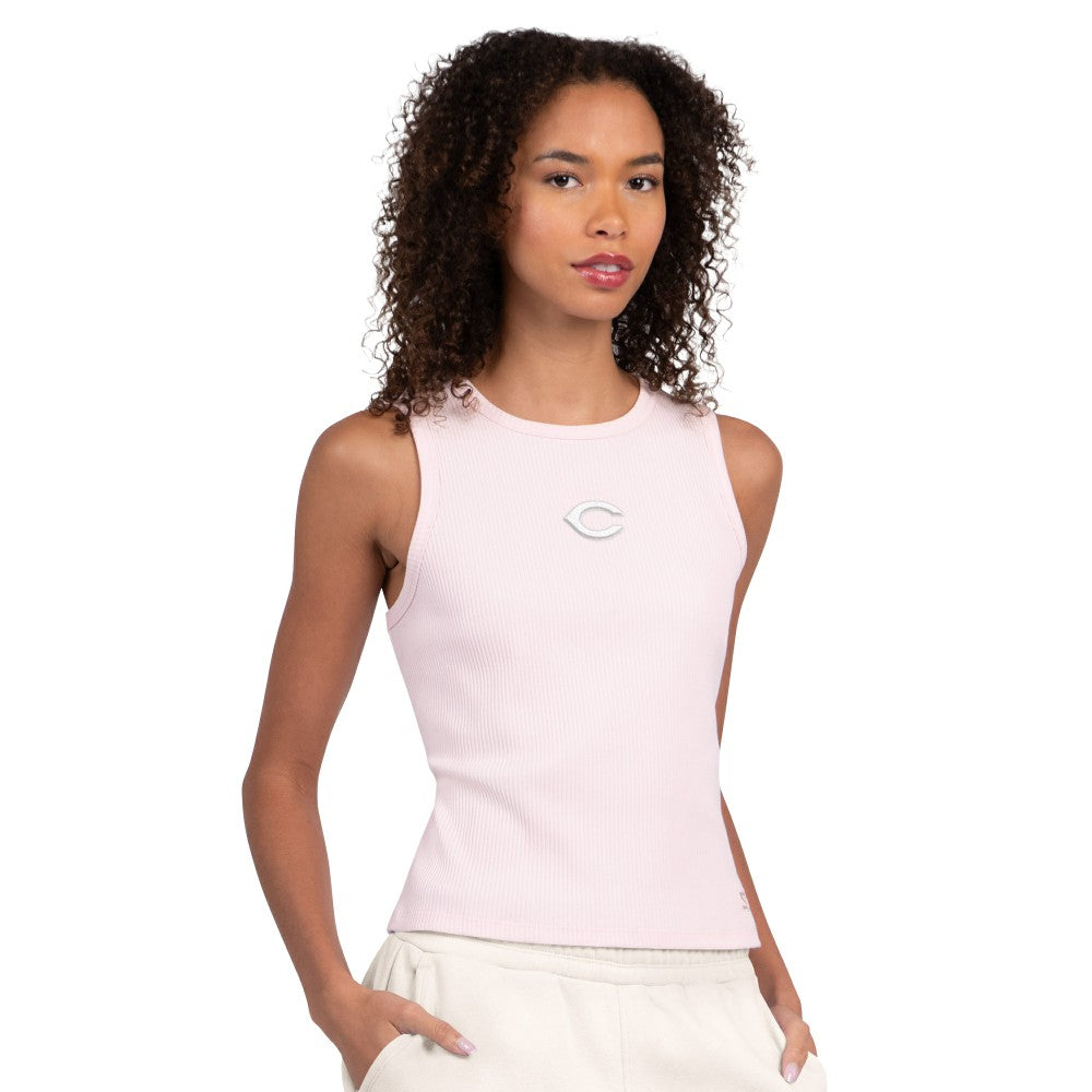 Cincinnati Reds Starter Women's Pastels Ribbed Tank Top - Light Pink Tanks