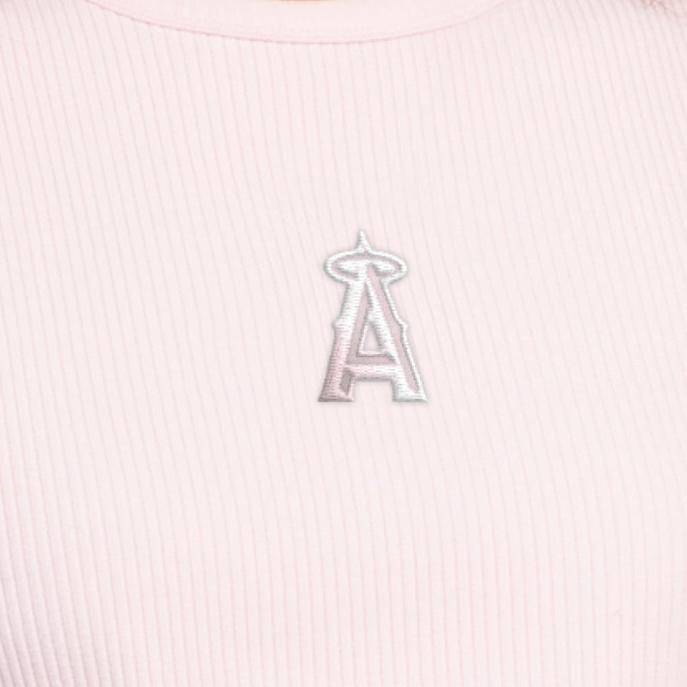 Los Angeles Angels Starter Women's Pastels Ribbed Tank Top - Light Pink Tanks