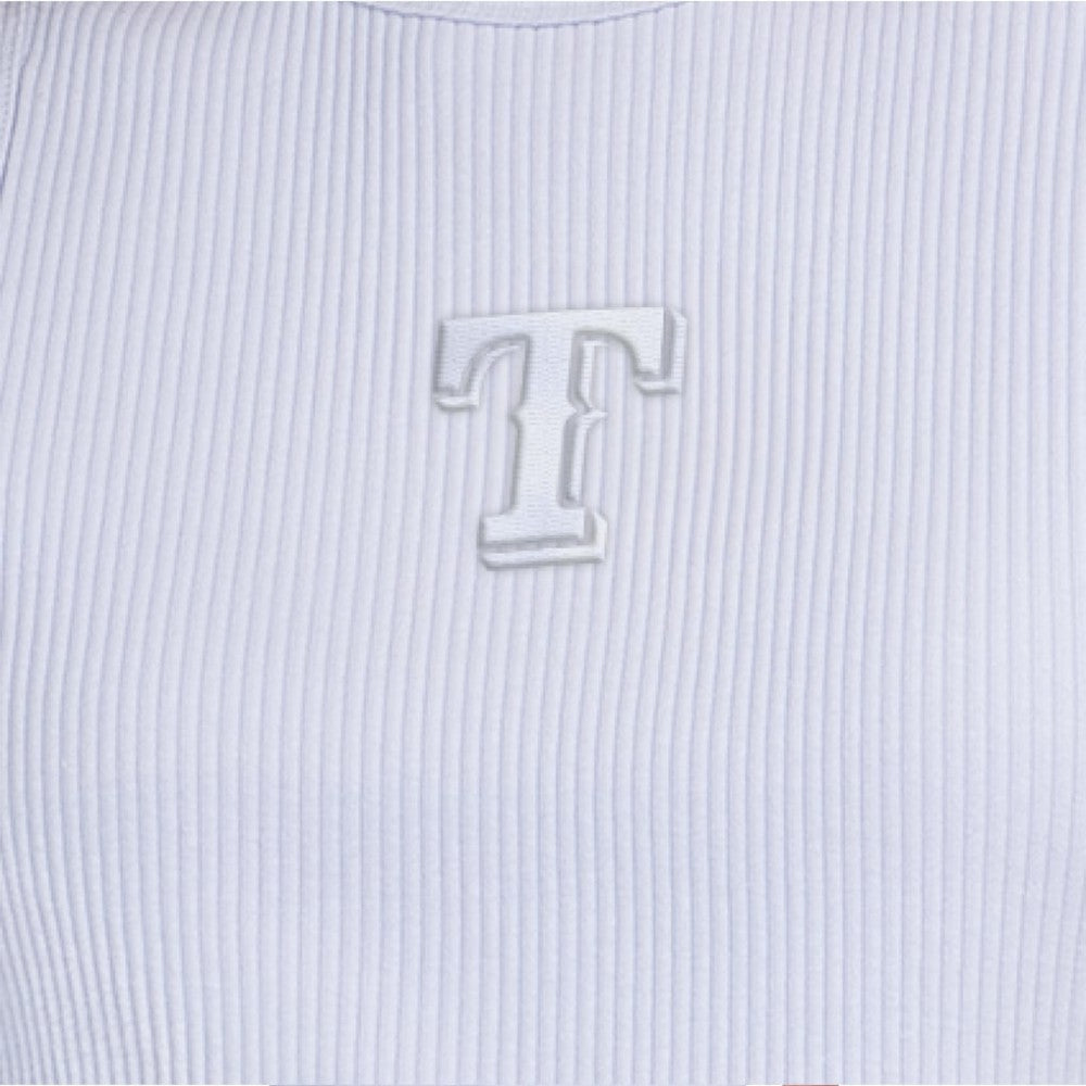 Texas Rangers Starter Women's Pastels Ribbed Tank Top - Light Blue Tanks