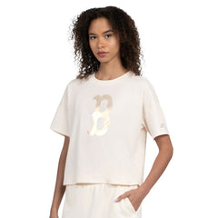 Boston Red Sox Starter Women's Pastels Boxy Cropped T-Shirt - Cream T-shirts