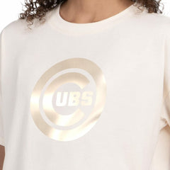 Chicago Cubs Starter Women's Pastels Boxy Cropped T-Shirt - Cream T-shirts