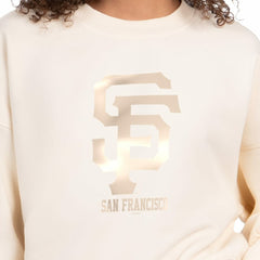 San Francisco Giants Starter Women's Pastels Boxy Fleece Sweatshirt - Cream Sweatshirts
