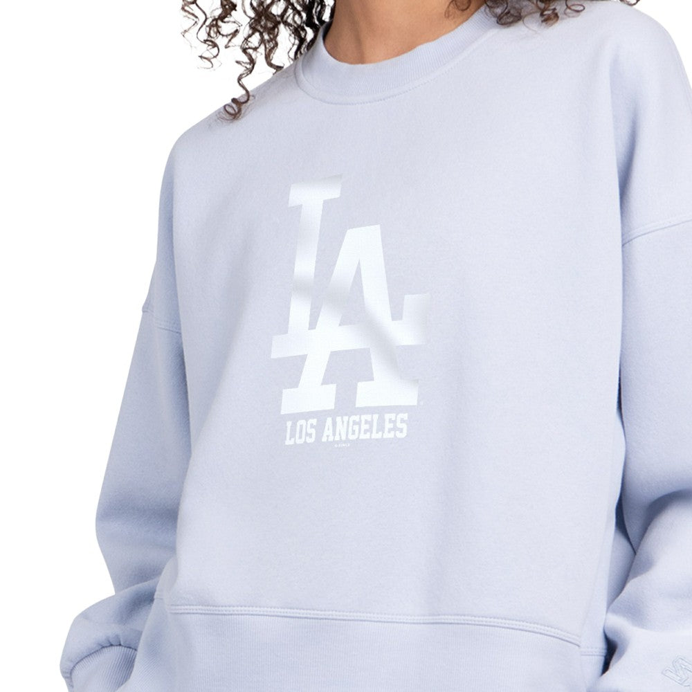 Los Angeles Dodgers Starter Women's Pastels Boxy Fleece Sweatshirt - Light Blue Sweatshirts