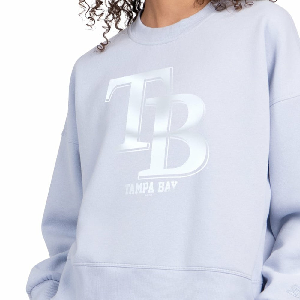 Tampa Bay Rays Starter Women's Pastels Boxy Fleece Sweatshirt - Light Blue Sweatshirts