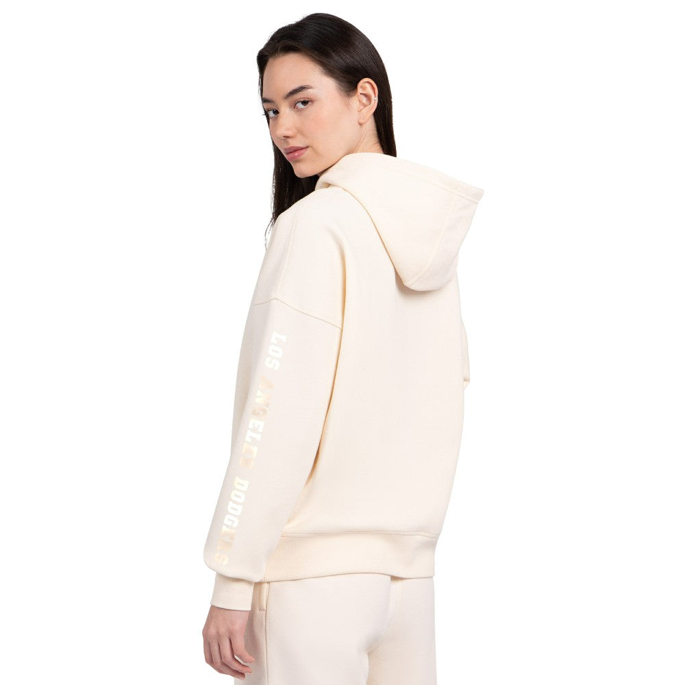 Los Angeles Dodgers Starter Women's Pastel Relaxed Hoodie - Cream Hoodies