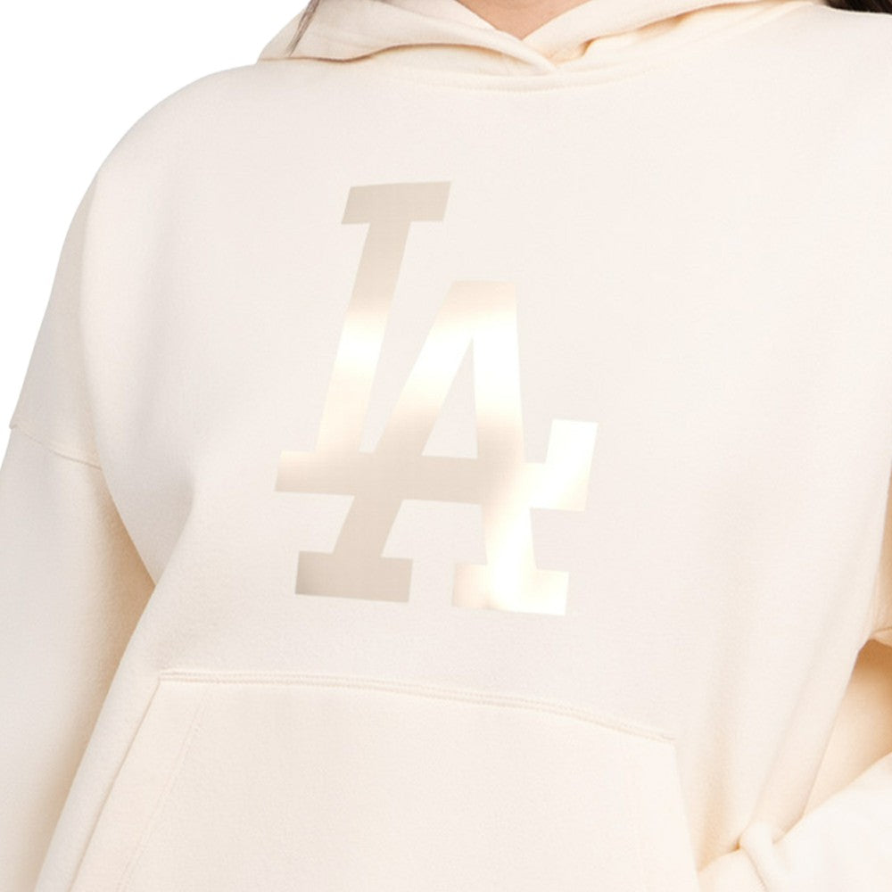 Los Angeles Dodgers Starter Women's Pastel Relaxed Hoodie - Cream Hoodies