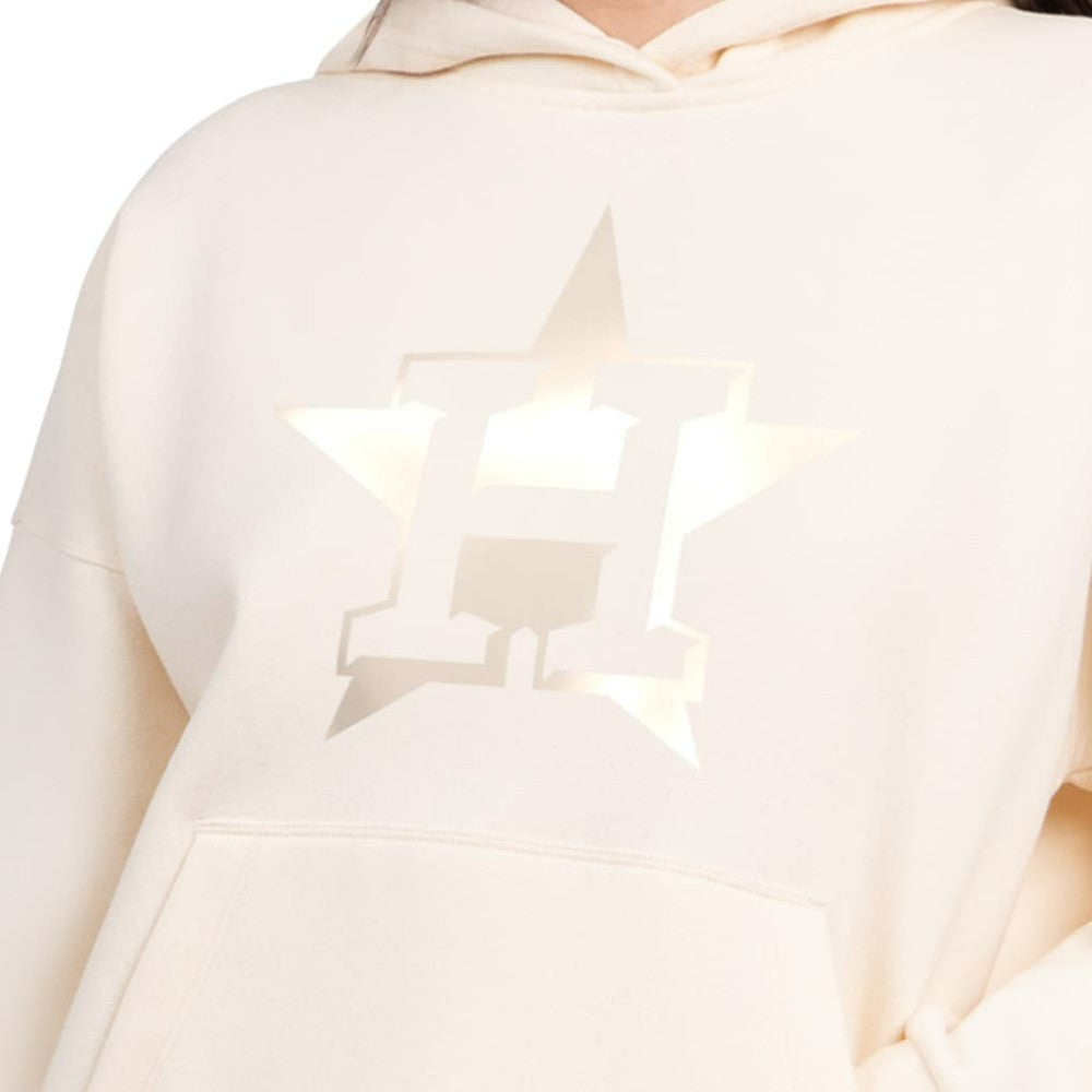 Houston Astros Starter Women's Pastel Relaxed Hoodie - Cream Hoodies