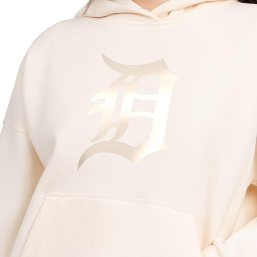 Detroit Tigers Starter Women's Pastel Relaxed Hoodie - Cream Hoodies