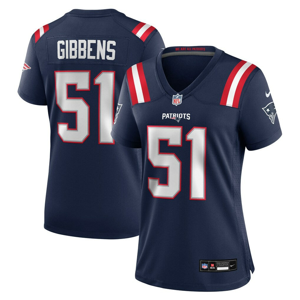 NFL Jack Gibbens New England Patriots Women's Team Game Jersey - Navy
