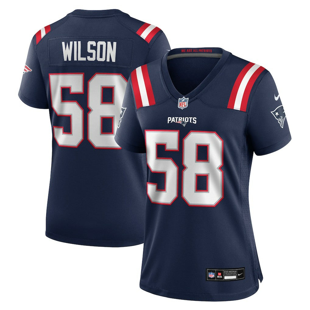 NFL Jared Wilson New England Patriots Women's Team Game Jersey - Navy