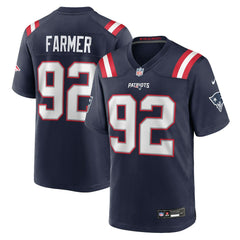 NFL Joshua Farmer New England Patriots Team Game Jersey - Navy