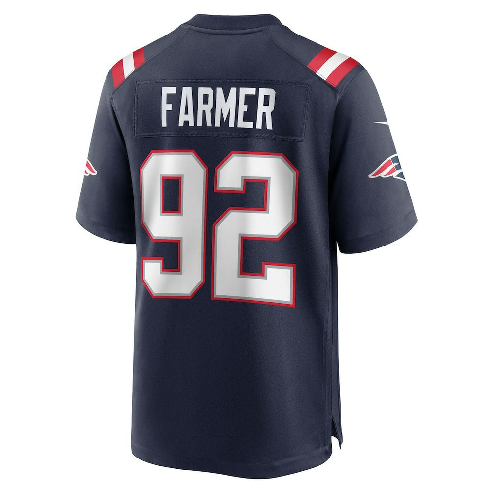 NFL Joshua Farmer New England Patriots Team Game Jersey - Navy