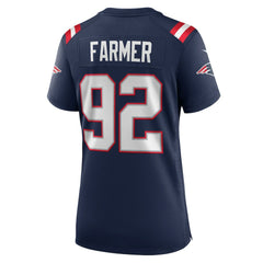 NFL Joshua Farmer New England Patriots Women's Team Game Jersey - Navy