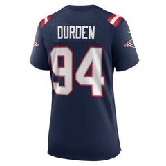 NFL Cory Durden New England Patriots Women's Team Game Jersey - Navy
