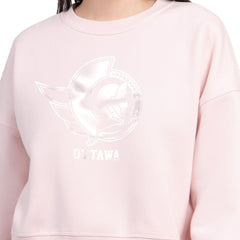 NHL Ottawa Senators Starter Women's Boxy Cropped Sweatshirt - Pink