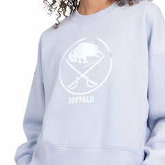 NHL Buffalo Sabres Starter Women's Boxy Cropped Sweatshirt - Blue