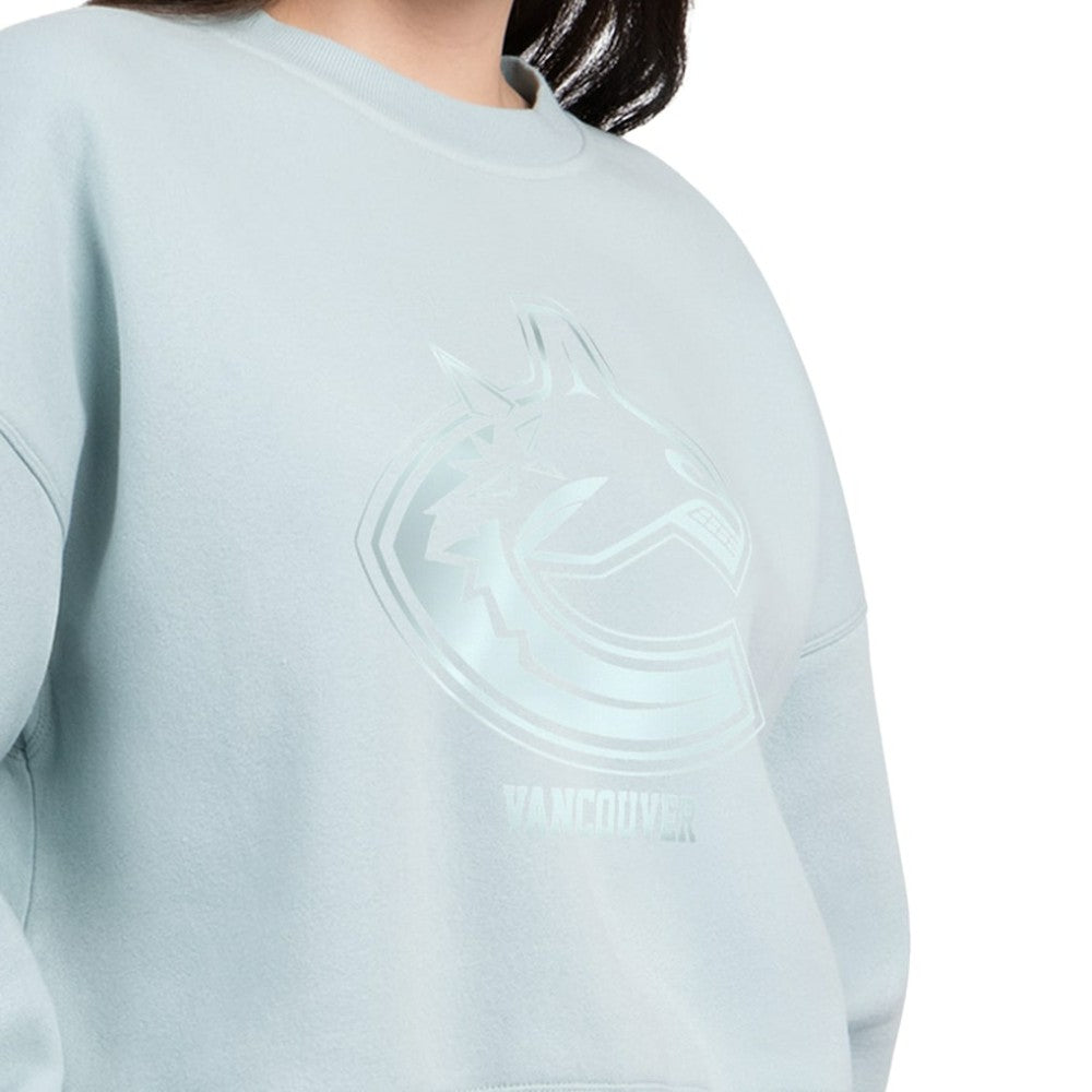 NHL Vancouver Canucks Starter Women's Boxy Cropped Sweatshirt - Green