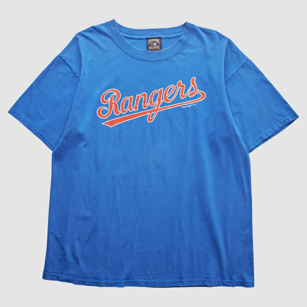 Texas Rangers Stitches 2002 T-Shirt - Blue - L by Fanatics Real Vintage T-shirts