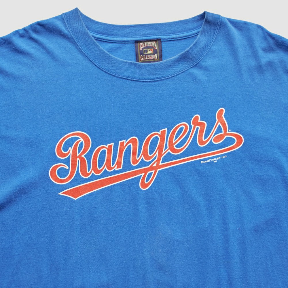 Texas Rangers Stitches 2002 T-Shirt - Blue - L by Fanatics Real Vintage T-shirts