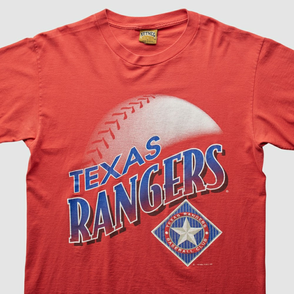 Texas Rangers Nutmeg Mills 1996 T-Shirt - Red - M by Fanatics Real Vintage T-shirts