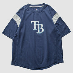 Tampa Bay Rays Majestic 2009 T-Shirt - Navy - M by Fanatics Real Vintage T-shirts