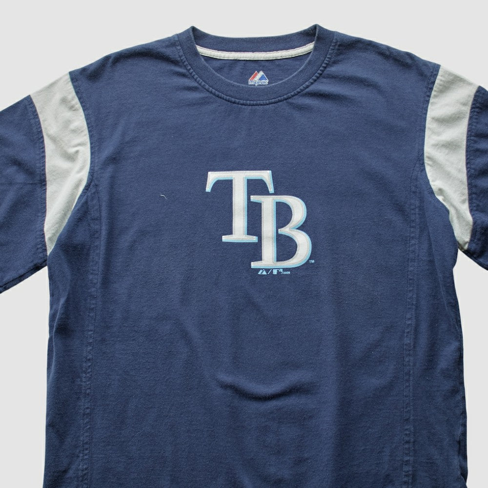 Tampa Bay Rays Majestic 2009 T-Shirt - Navy - M by Fanatics Real Vintage T-shirts