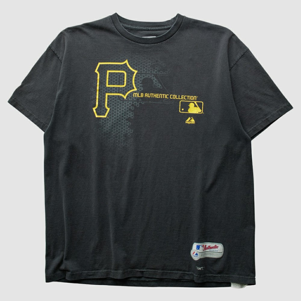 Pittsburgh Pirates Majestic 2000s T-Shirt - Black - L by Fanatics Real Vintage T-shirts