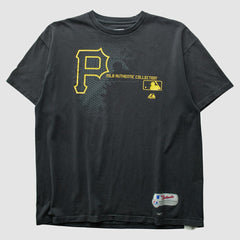 Pittsburgh Pirates Majestic 2000s T-Shirt - Black - L by Fanatics Real Vintage T-shirts