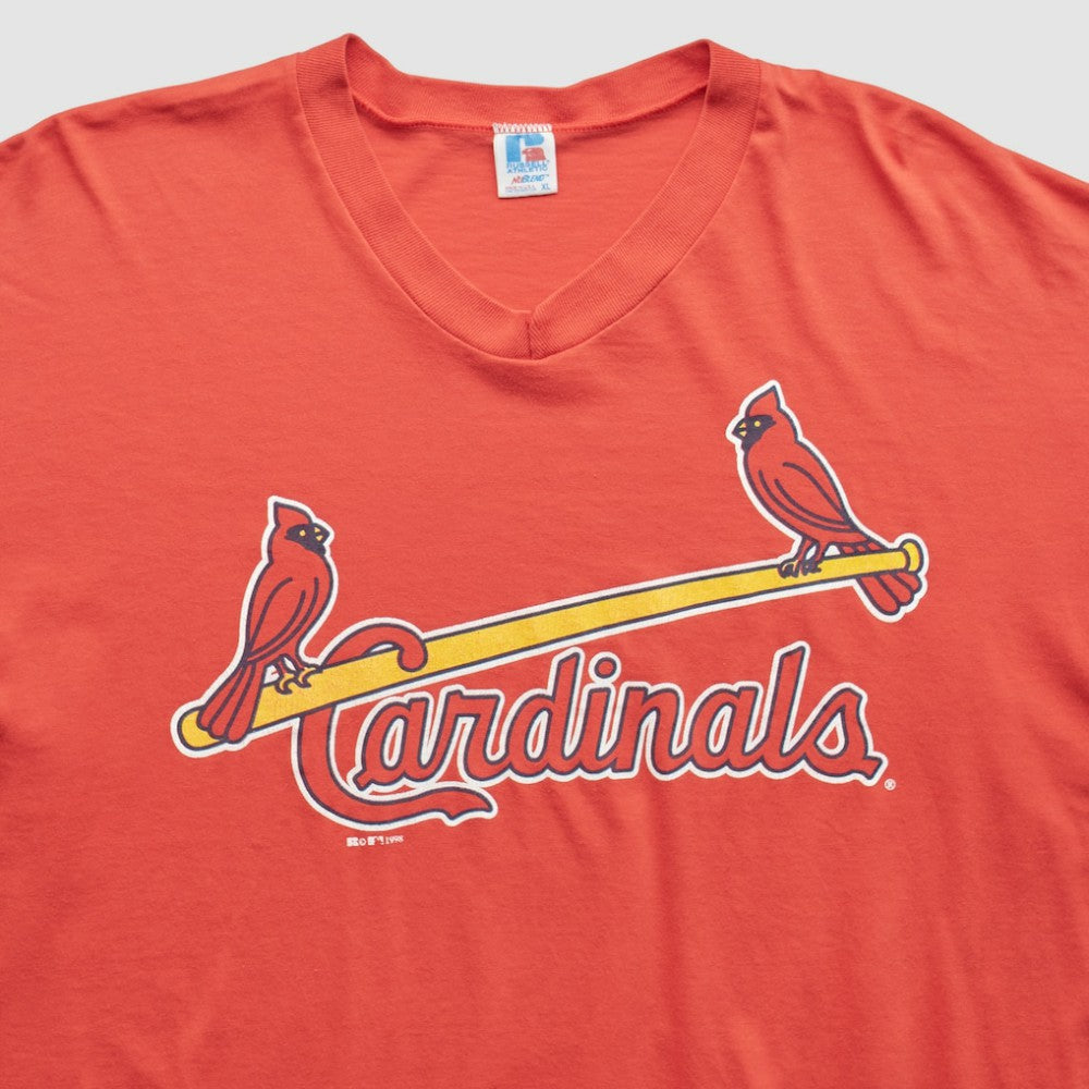 St. Louis Cardinals Russell 1998 T-Shirt - Orange - XL by Fanatics Real Vintage T-shirts
