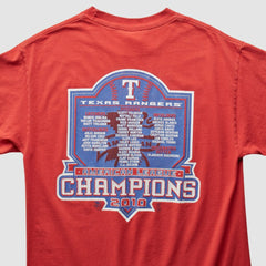 Texas Rangers Majestic 2010 T-Shirt - Red - S by Fanatics Real Vintage T-shirts