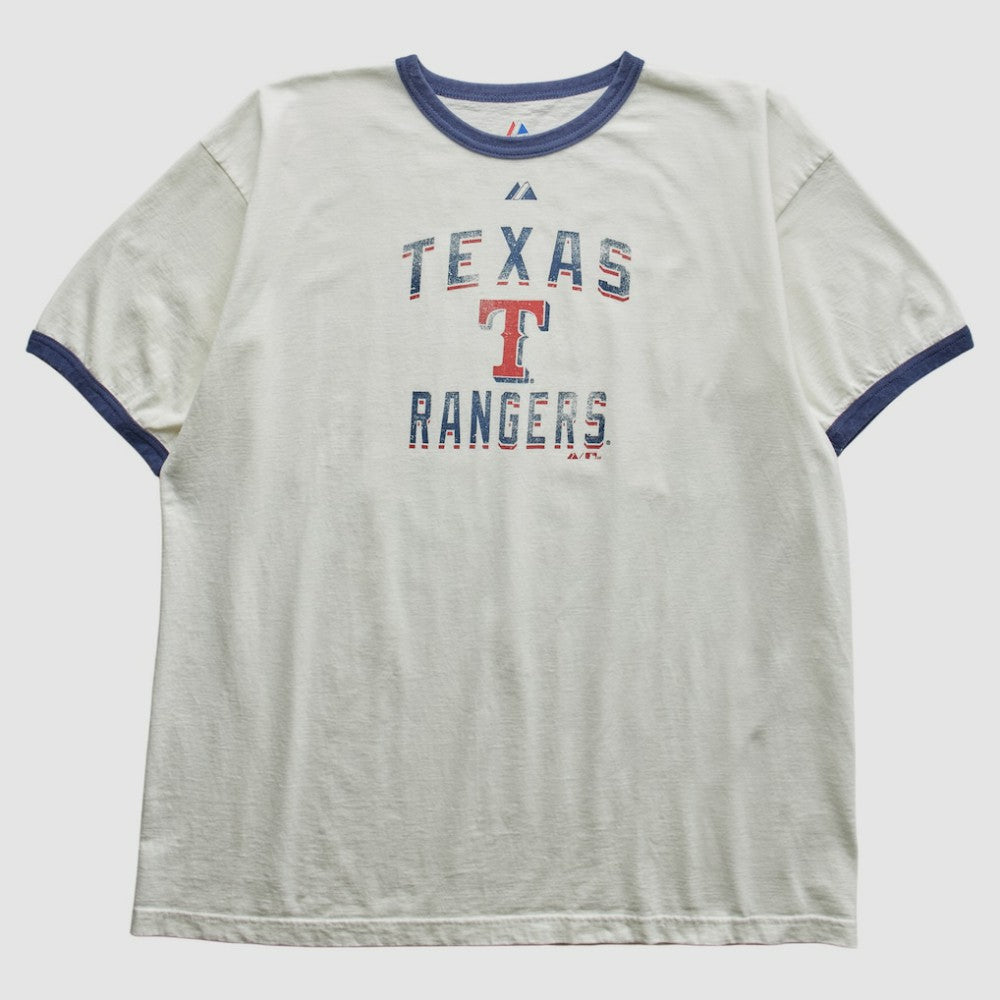 Texas Rangers Majestic 2010 T-Shirt - White - 2XL by Fanatics Real Vintage T-shirts