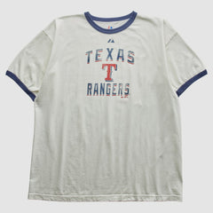 Texas Rangers Majestic 2010 T-Shirt - White - 2XL by Fanatics Real Vintage T-shirts