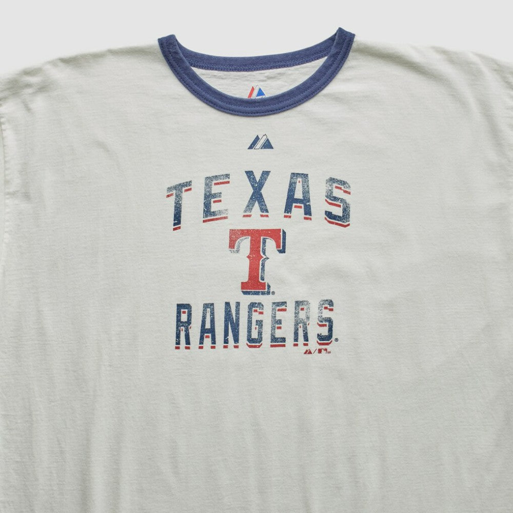 Texas Rangers Majestic 2010 T-Shirt - White - 2XL by Fanatics Real Vintage T-shirts