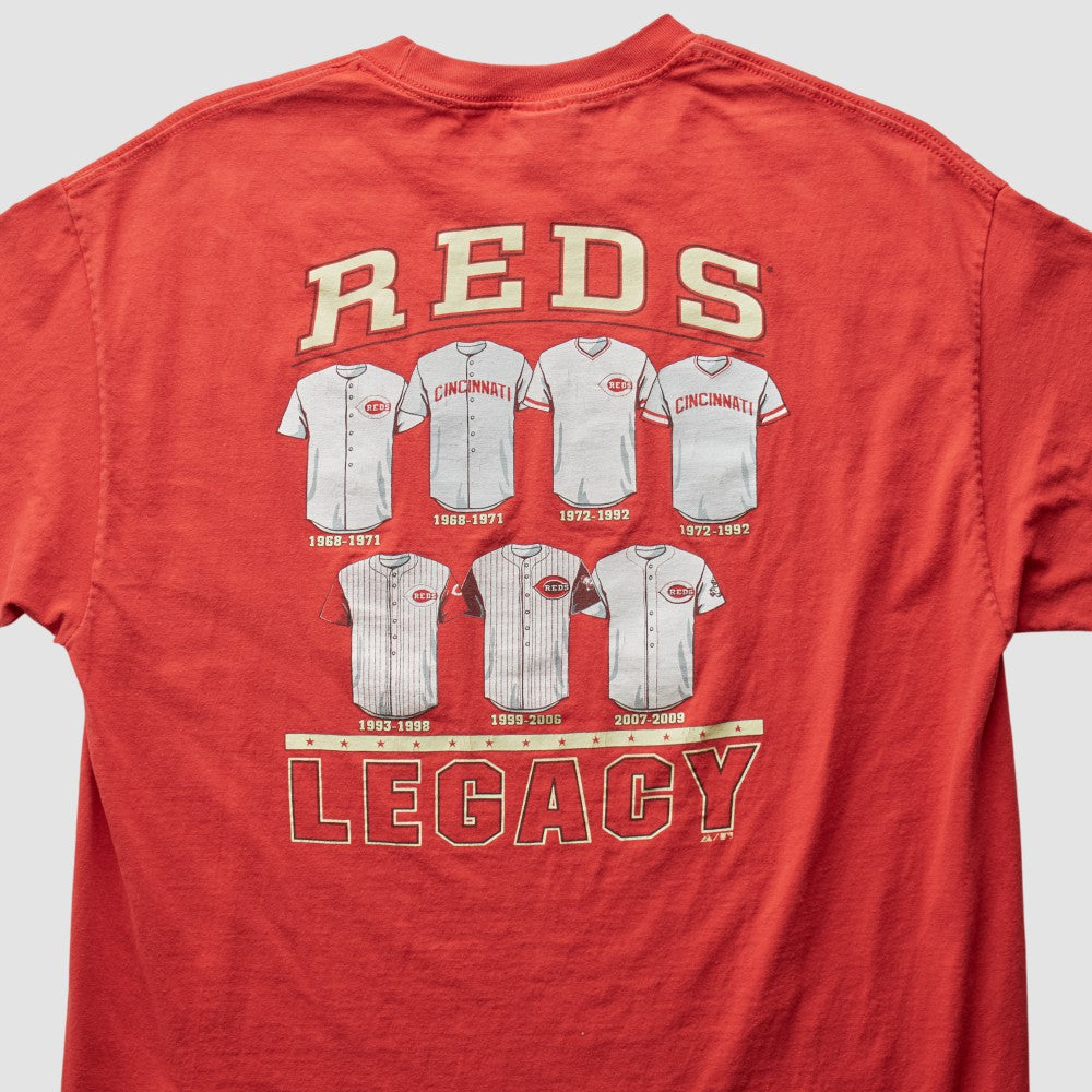 Cincinnati Reds Majestic 2000s T-Shirt - Red - L by Fanatics Real Vintage T-shirts